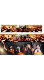 Spandoek oranje pompoen 'Happy Halloween' 290 x 50 cm