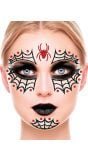 Spinnen glitter gezicht decoratie