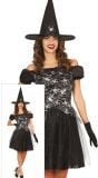 Spinnenheks jurk halloween dames