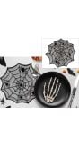 Spinnenweb placemat geborduurd 30 cm halloween