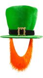 St. Patricksday hoed met oranje baard