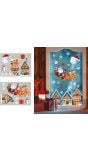 Statische raamstickers kerstdorp 2 vellen