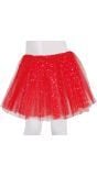 Sterren Glitter Tutu Rood Meisjes