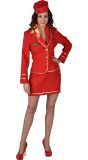 Stewardess outfit rood