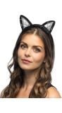 Stijlvolle Kattenoren Tiara Zwart