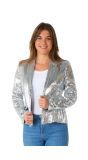 Suitmeister Women's Colbert Pailletten Zilver