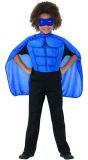 Superheld blauwe outfit