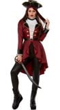 Swashbuckler Piraten Kostuum Vrouwen Rood