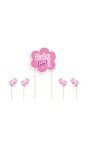 Taartdecoratie geboorte babyshower meisje