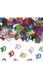 Tafeldecoratie 10 jaar verjaardag kleurrijk