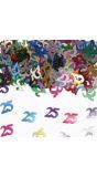 Tafeldecoratie 25 jaar verjaardag kleurrijk