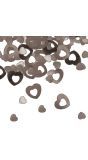 Tafeldecoratie liefde hartjes zilver