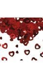 Tafeldecoratie valentijn hartjes rood