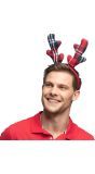 Tartan Rendier Diadeem Kerst