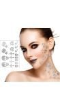 Tattoos rozen schedels zilver halloween
