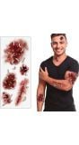 Tattoos wonden met maden halloween