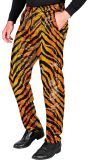Tijgerprint pailletten broek