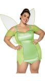 Tinkerbell glitter jurkje plus size