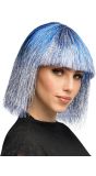 Tinsel Pruik Dames Zilver Blauw