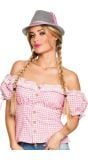 Tiroler blouse dames rood