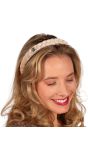 Tiroler Haarband Beige Gevlochten Edelweiss Oktoberfest