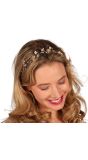 Tiroler Haarband Goud Zilver Parels Bloemen Dames