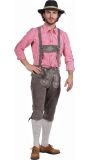 Tiroler Oktoberfest Leren Kniebroek Grijs Heren