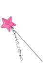 Toverfee staf roze met ster kind