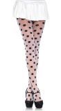 Transparante zwarte stippen panty