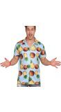 Tropisch Ananas Overhemd In Blauw en Multicolor