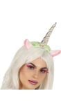 Unicorn hoorn haarband zilver