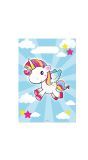 Unicorn verjaardag uitdeelzakjes 8 stuks