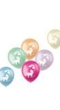 Unicorns en rainbows ballonnen 6 stuks
