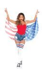 USA print vleugels cape