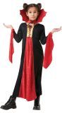 Vampier Gravin Rood Zwart Jurk Meisjes