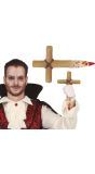 Vampier kruis met bloed 30 cm halloween