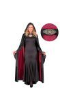 Vampier Zwarte Capuchon Cape met Rode Binnenkant