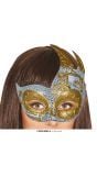 Venetiaans Oogmasker Goud Grijs