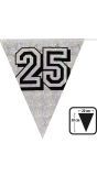 Verjaardagsvlaggetjes 25 jaar zilver
