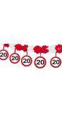 Verkeersbord slinger 20 jaar met onderhanger