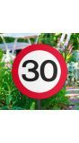 Verkeersbord verjaardag 30 jaar tuinbord