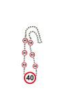 Verkeersbord Verjaardag 40 Jaar Ketting