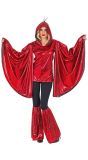 Verleidelijke Rode Moederdraak Outfit Dames