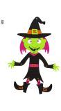 Vilten decoratie heksen halloween
