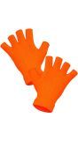 Vingerloze Handschoenen Neon Oranje Dames Mannen