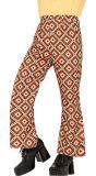 Vintage Regenboog 70's Pantalon vierkanten