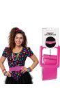 Vintage Riem Roze Disco 60's