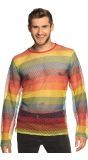Visnet shirt regenboog volwassenen
