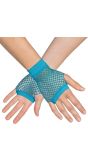 Visnet Vingerloze Handschoenen Neonblauw