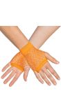 Visnet Vingerloze Handschoenen Neonoranje